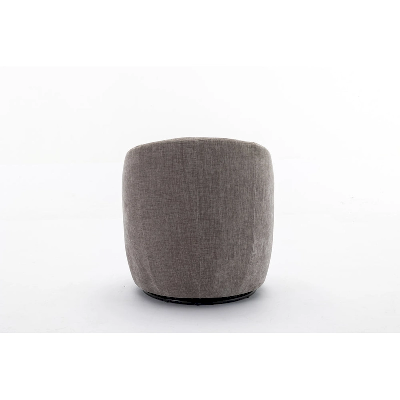 Chenille Fabric Swivel Accent Barrel Chair - 25.60 x 25.60 x 27.56