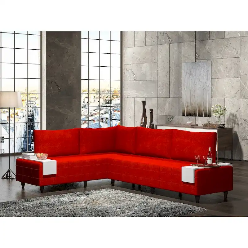 Sagopa Modern Metal Frame with Foam Seat Sectional Sofa