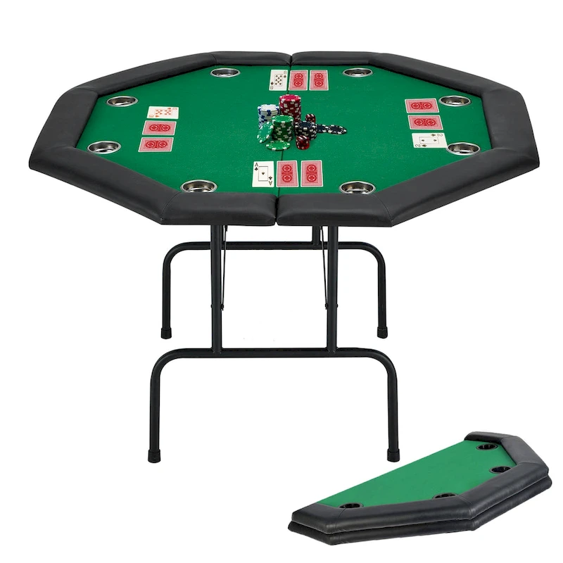 AVAWING 8 Players Game Poker Table Casino Leisure