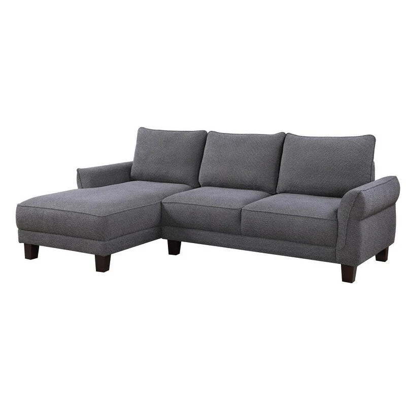 Belle Sherpa 96 Wide Sectional Sofa with Left-Facing Chaise