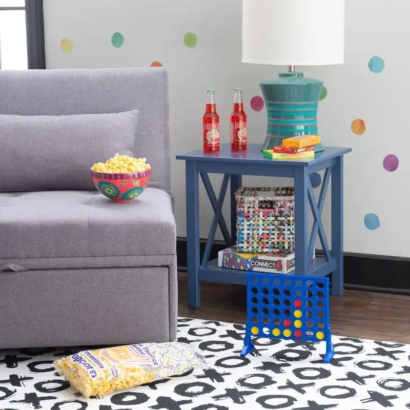 Ripplewood Farmhouse X-Base Side End Table