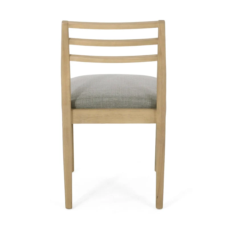 Fescue Fabric and Rubberwood Upholstered Dining Chairs (Set of 2) by Christopher Knight Home