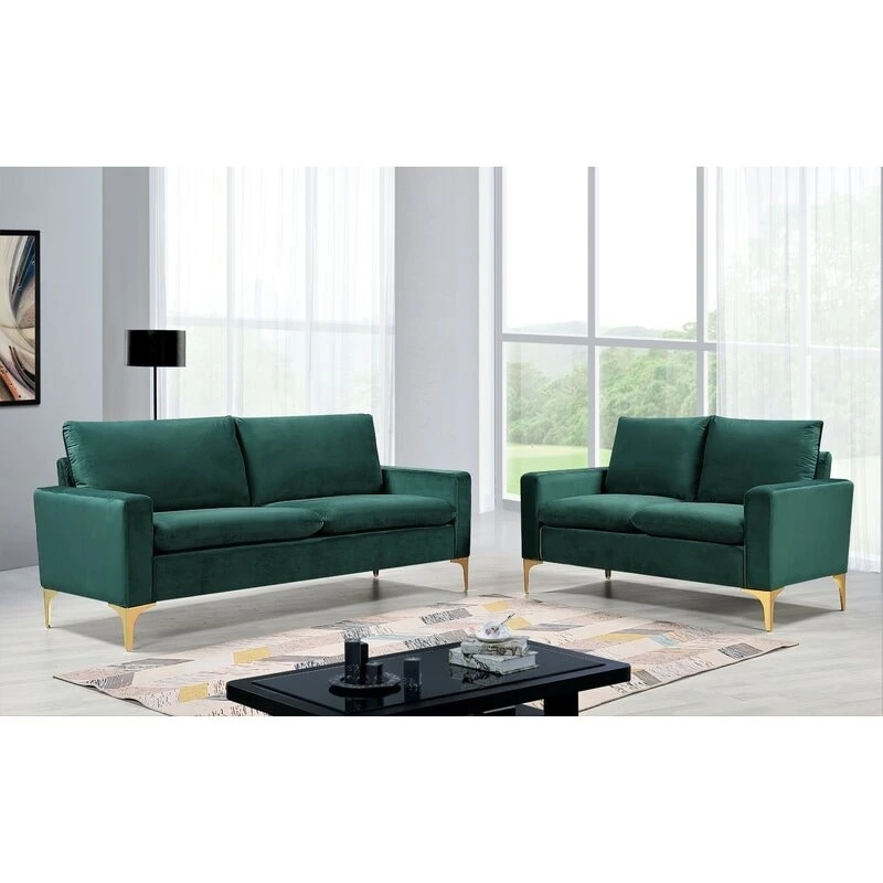 Buchholz 2 Piece Velvet Living Room Set