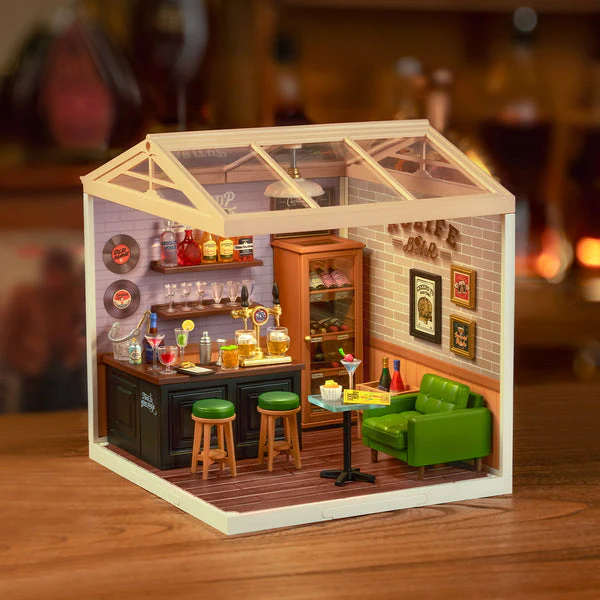 Robotime Rolife Leisurely Cheers Bar DIY Miniature House DW012