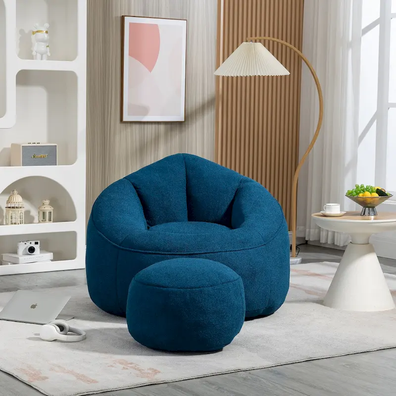 Bedding Bean Bag Sofa Chair With Footrest