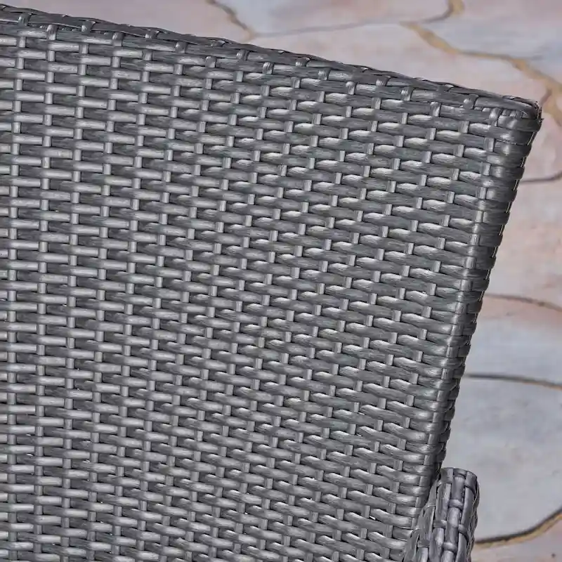 Bruna Outdoor 3 Piece Wood and Wicker Bistro Set by Christopher Knight Home