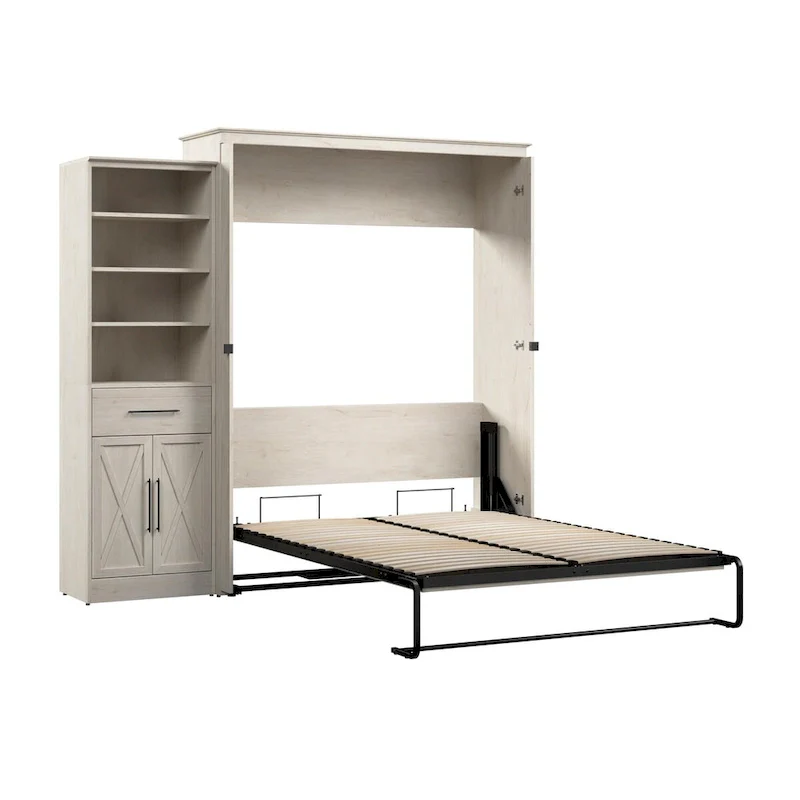 Key West Queen Murphy Bed with Wardrobe (94W) by Bestar