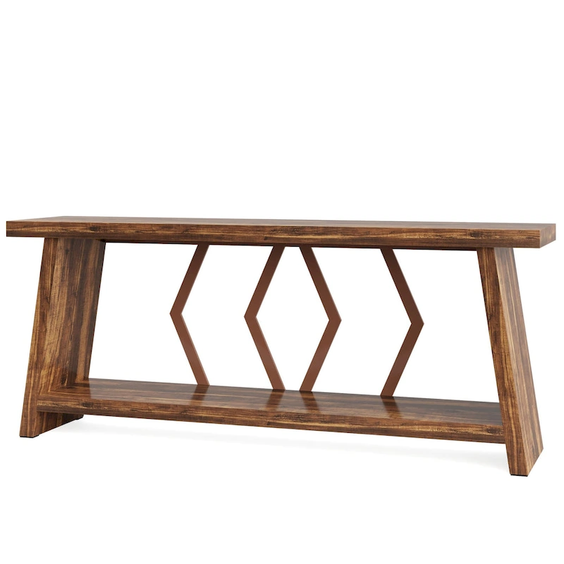 70.86-inch Wood Sofa Console Accent Table for Entryway