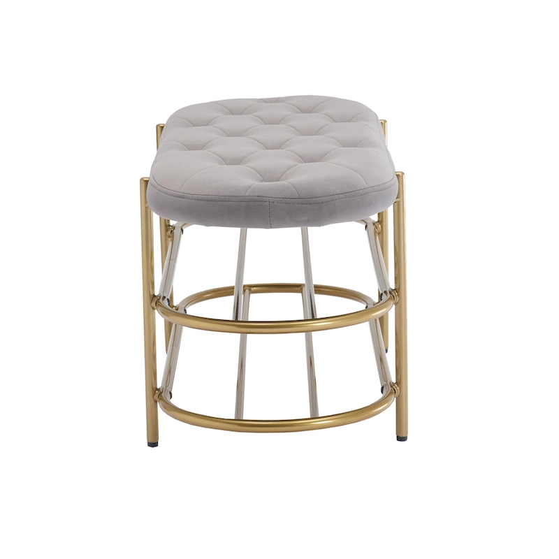 SEYNAR 40 Velvet Upholstered Living Room Bench with Double shoe rack