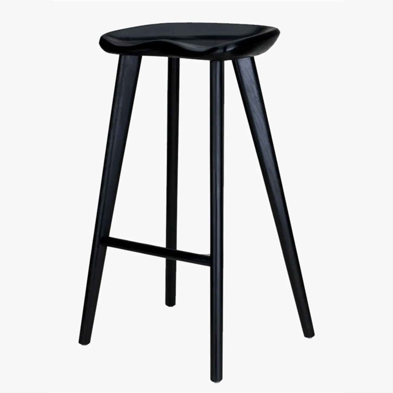 Bar Height Backless Wood Scandinavian Bar Stools