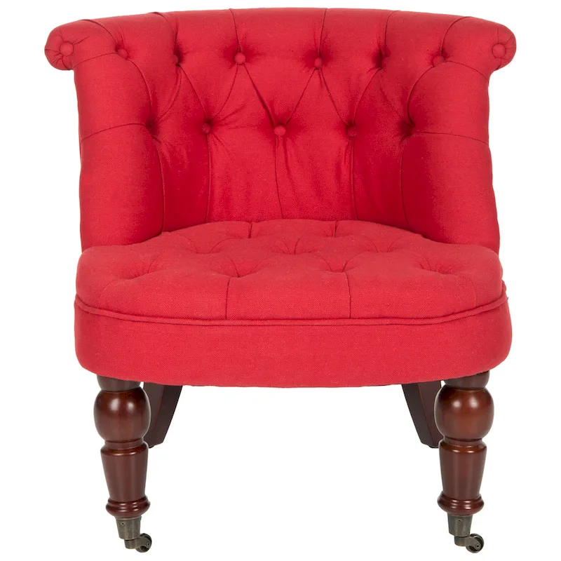 SAFAVIEH Shanell Natural Cream Tufted Chair - 26.4 x 24.2 x 27