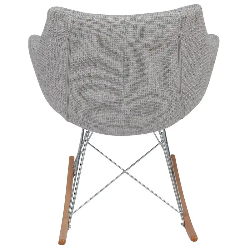 Polyester Upholstered Rocking Nursing Chair - Modern Accent Armchair for Home, Living Room, Bedroom