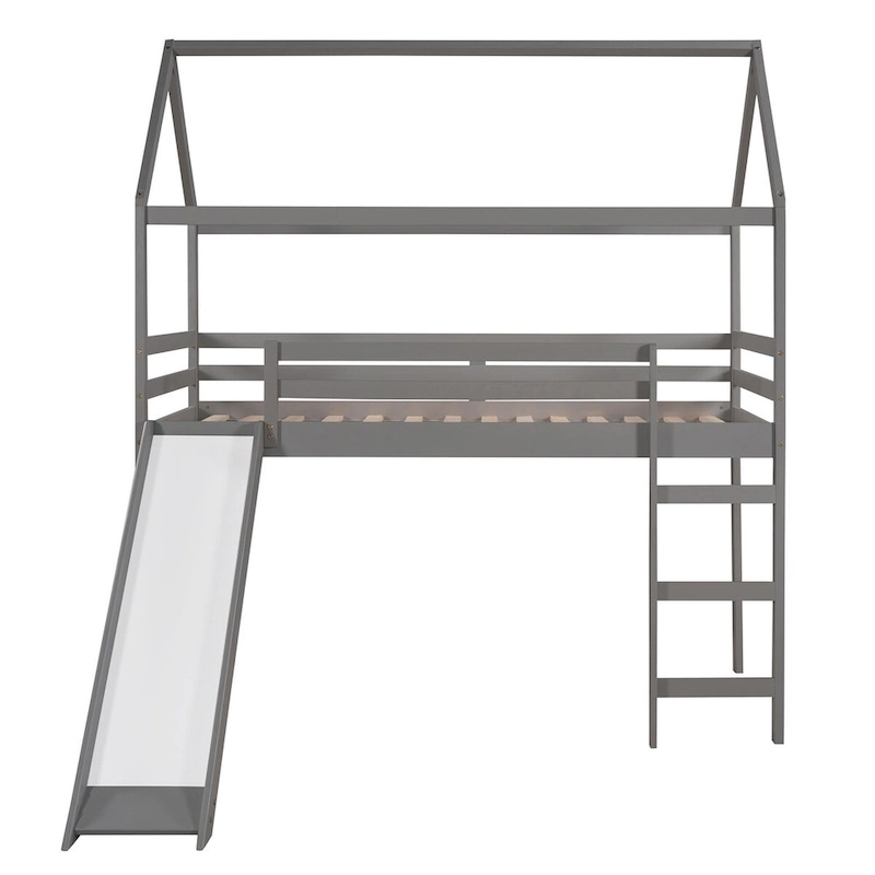 Twin Loft Bed with Slide House Bed with Slide