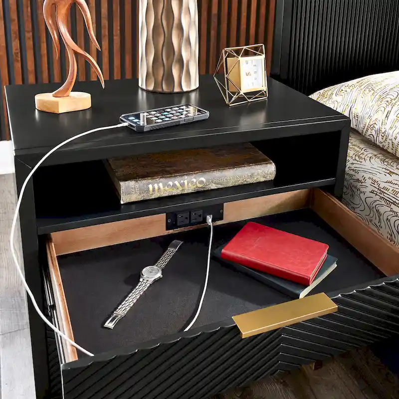 Tall Two-Drawer Nightstand