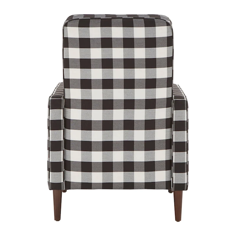 Ada Black and White Buffalo Check Plaid Accent Chair by iNSPIRE Q Classic