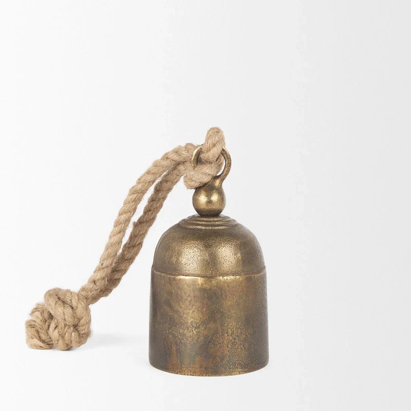 Quincy Small Gold Metal Decorative Bell Object