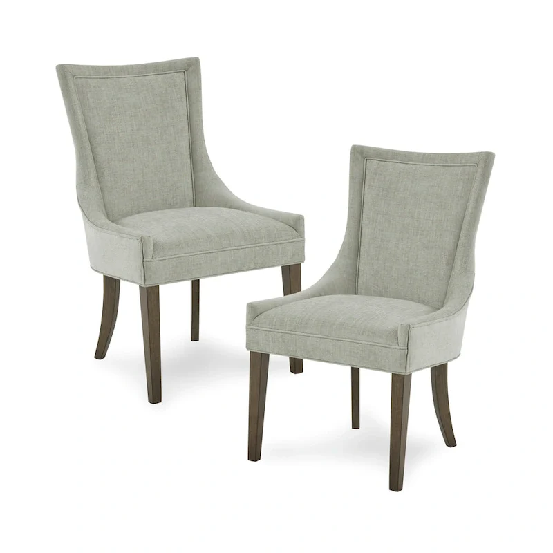 Madison Park Signature Ultra Upholstered Dining Side Chairs With Wood Legs (Set of 2)