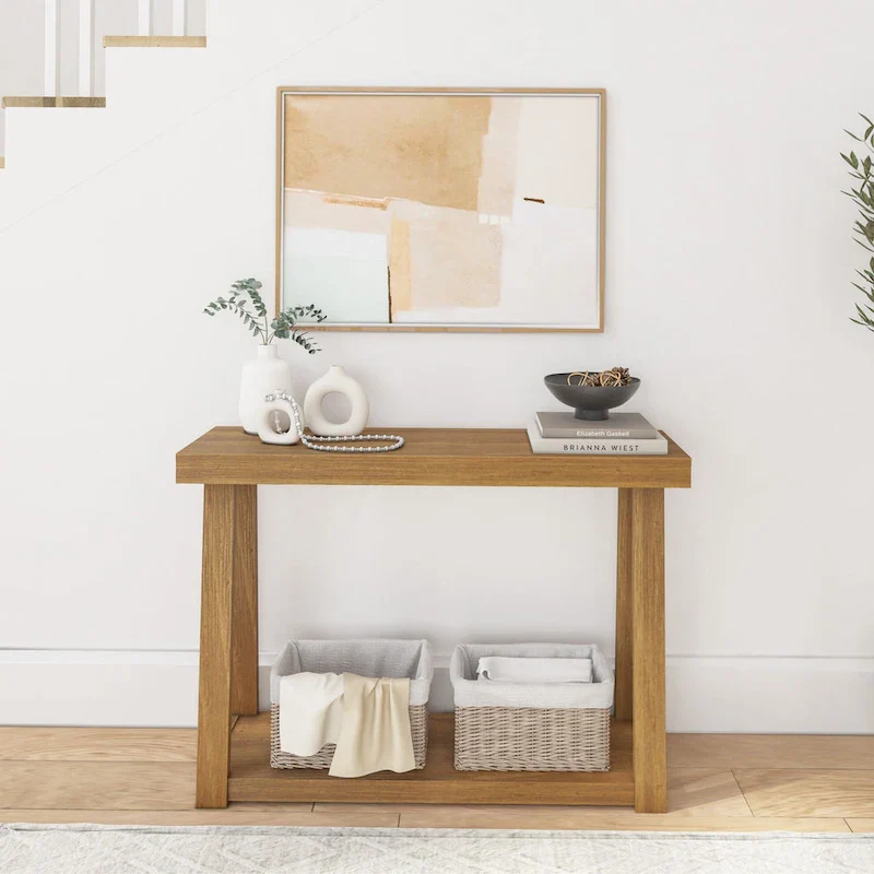 Plank and Beam Classic Console Table with Shelf - 46