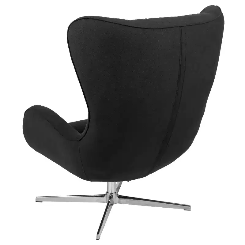 Emma and Oliver Home and Office Retro Swivel Wing Accent Chair
