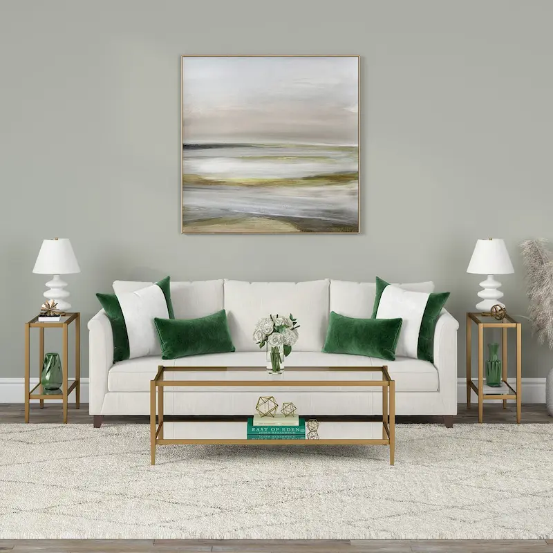 Hera 24 Rectangular Side Table with Glass Shelf