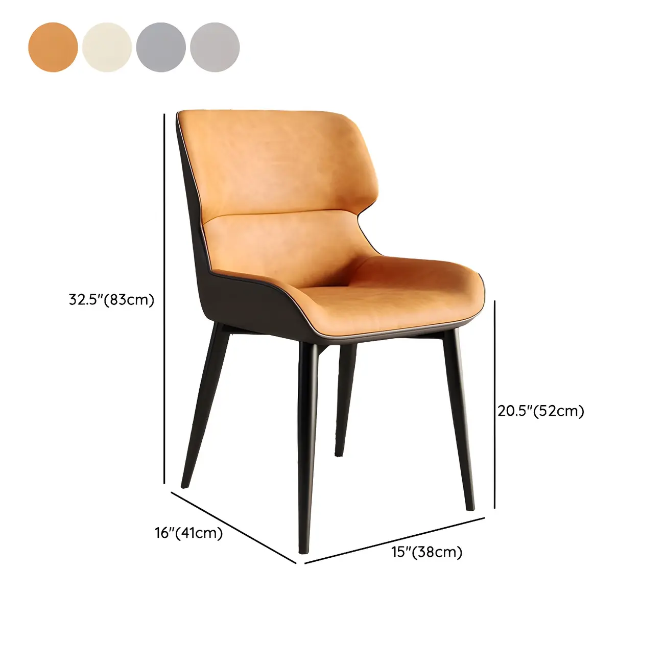 Leather Low Solid Back Armless Dining Side Chair