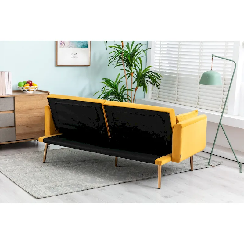 Velvet Upholstered Convertible Loveseats Sleeper Sofa