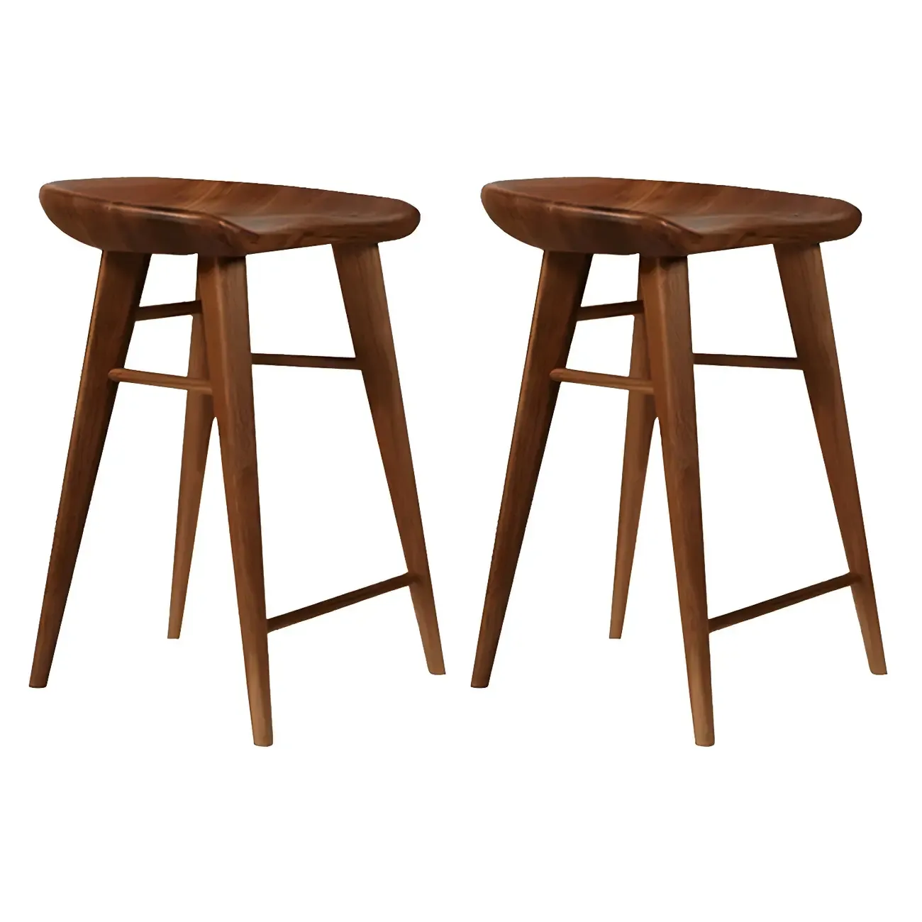 Counter Height Modern Wood Backless Bar Stool