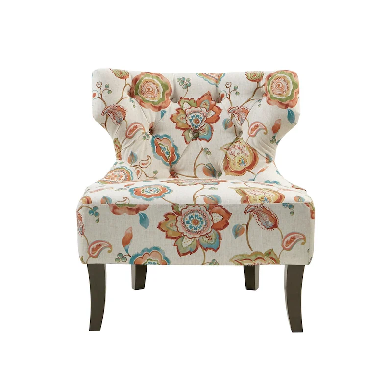 Bree Hourglass Tufted Armless Chair