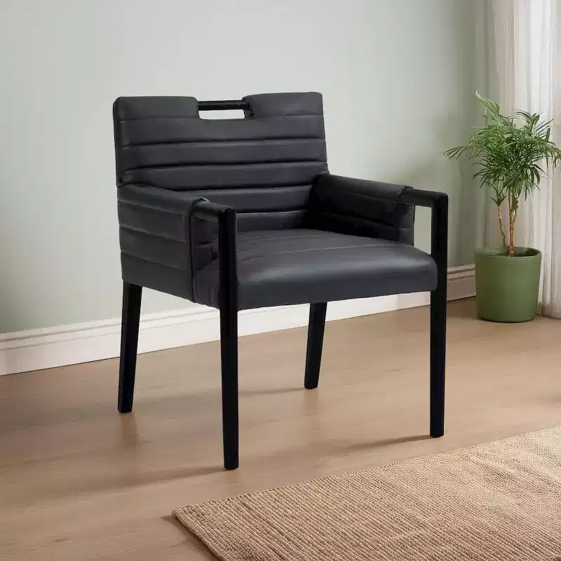 Meridian Furniture,Aimee Vegan Leather Dining Arm Chair