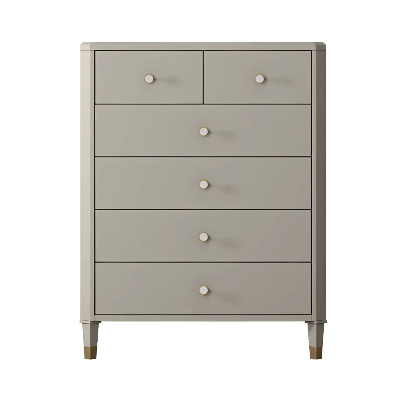 Minimalist Cherry Wooden Double Dresser with Drawers
