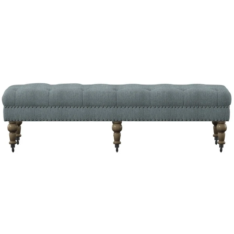 Copper Grove Pereiaslav 62-inch Tufted Light Blue Bench