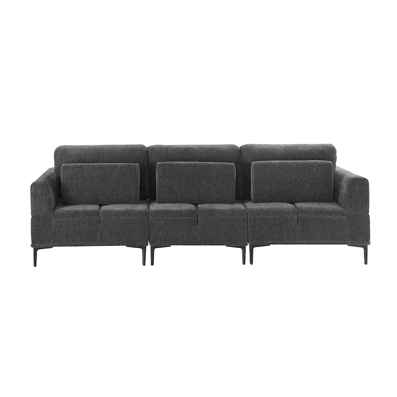 Dinardi 100.7in Widest Upholstered Sofa With Sliding Backrest