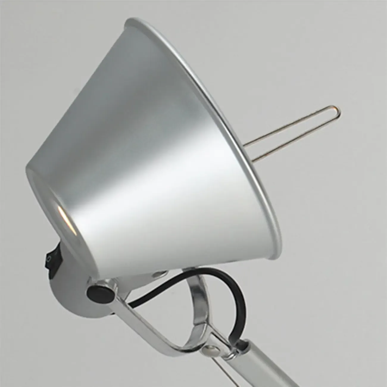 Industrial Silver Aluminum Adjustable Swing Arm Wall Light