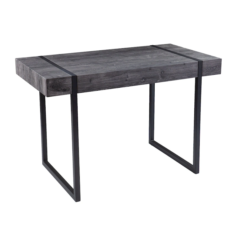 SEI Furniture Hackney Transitional Black Wood Desk