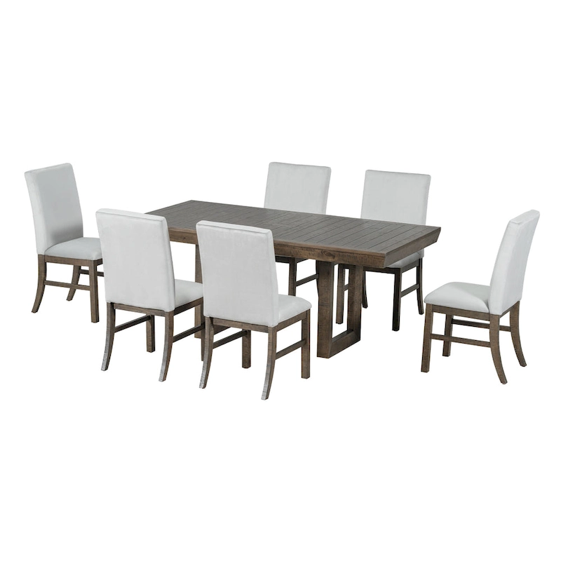 7-Piece Extendable Dining Table Set