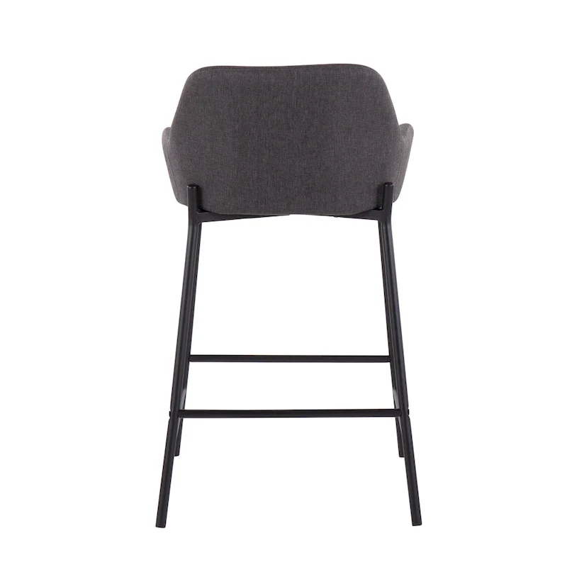 Carbon Loft Galotti Black Fixed-Height Upholstered Counter Stool - Set of 2
