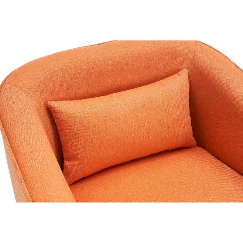 Swivel Barrel Chair with Ottoman