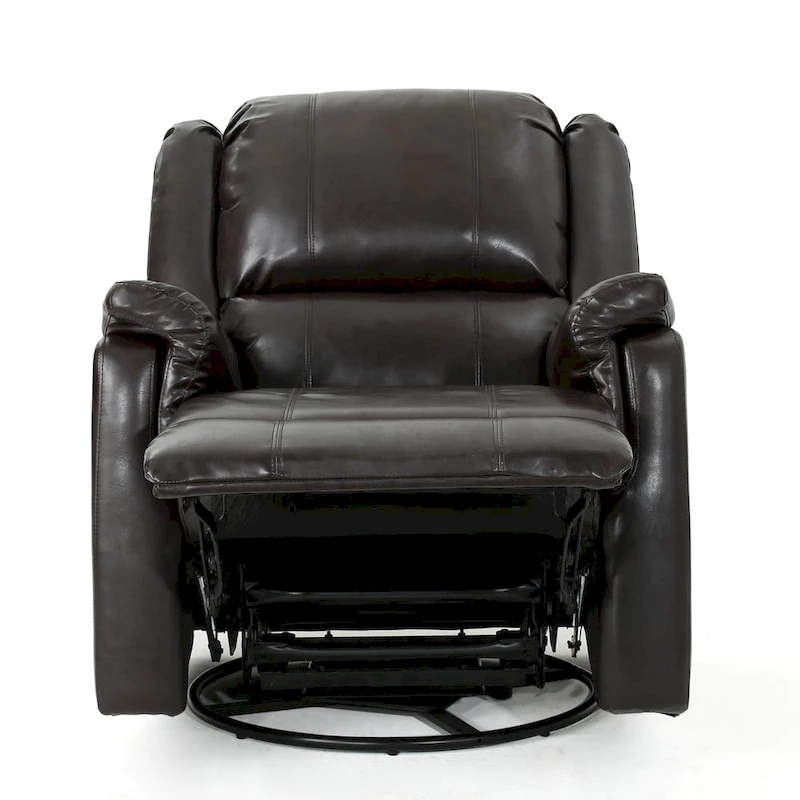 Roomfitters Fabric Glider Recliner with Swivel, Manual Reclining Chair