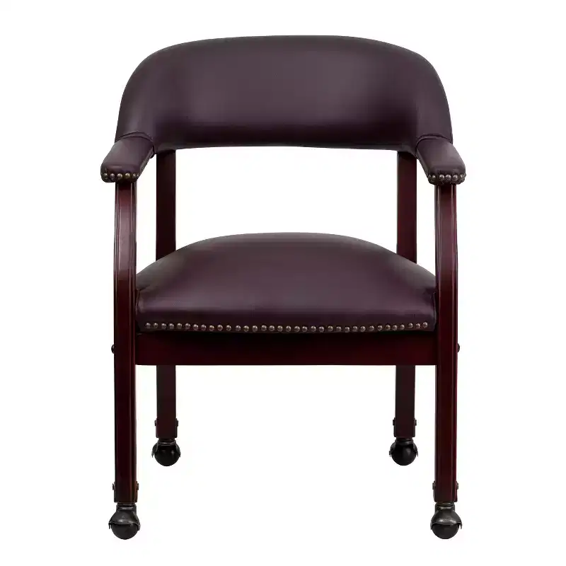 Emma and Oliver Conference Chair with Accent Nail Trim and Casters