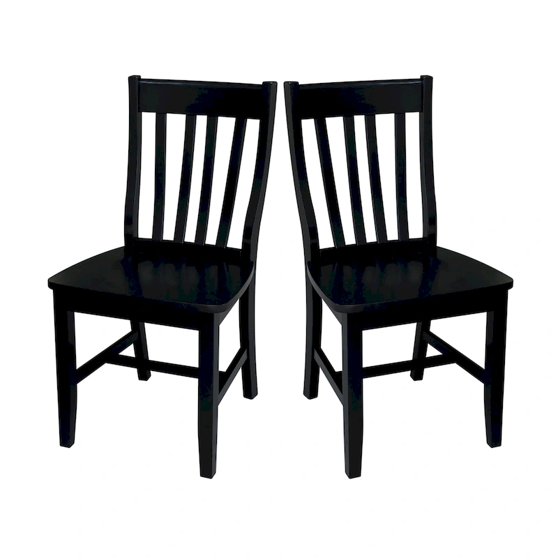 Copper Grove Quince Solid Wood Schoolhouse Chairs, Set of 2