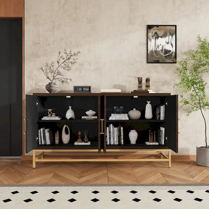 Sideboard Buffet Cabinet with Adjustable Shelves