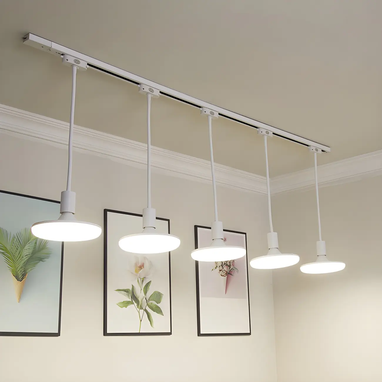5-Light Modern LED Track Lighting with Adjustable Head