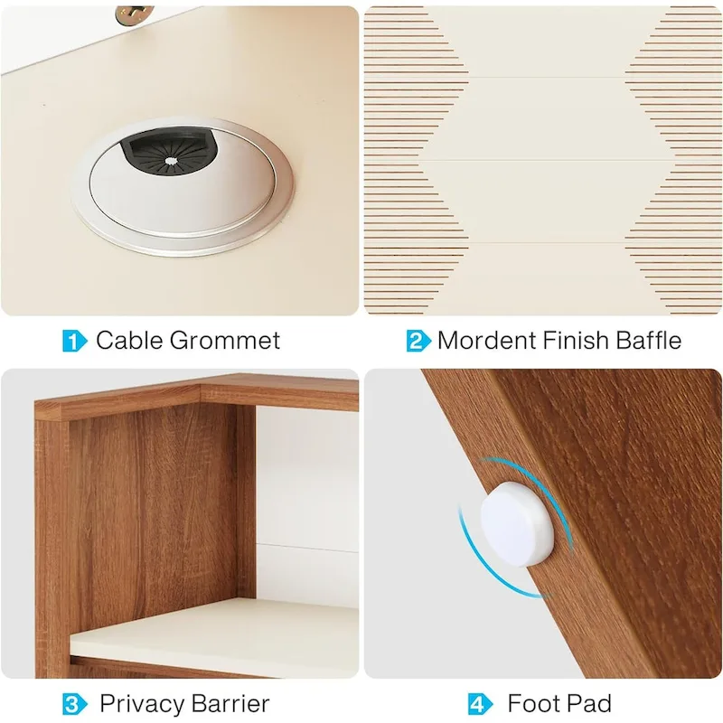 Reception Front Desk with Counter, E1 Particle Board, 47.24