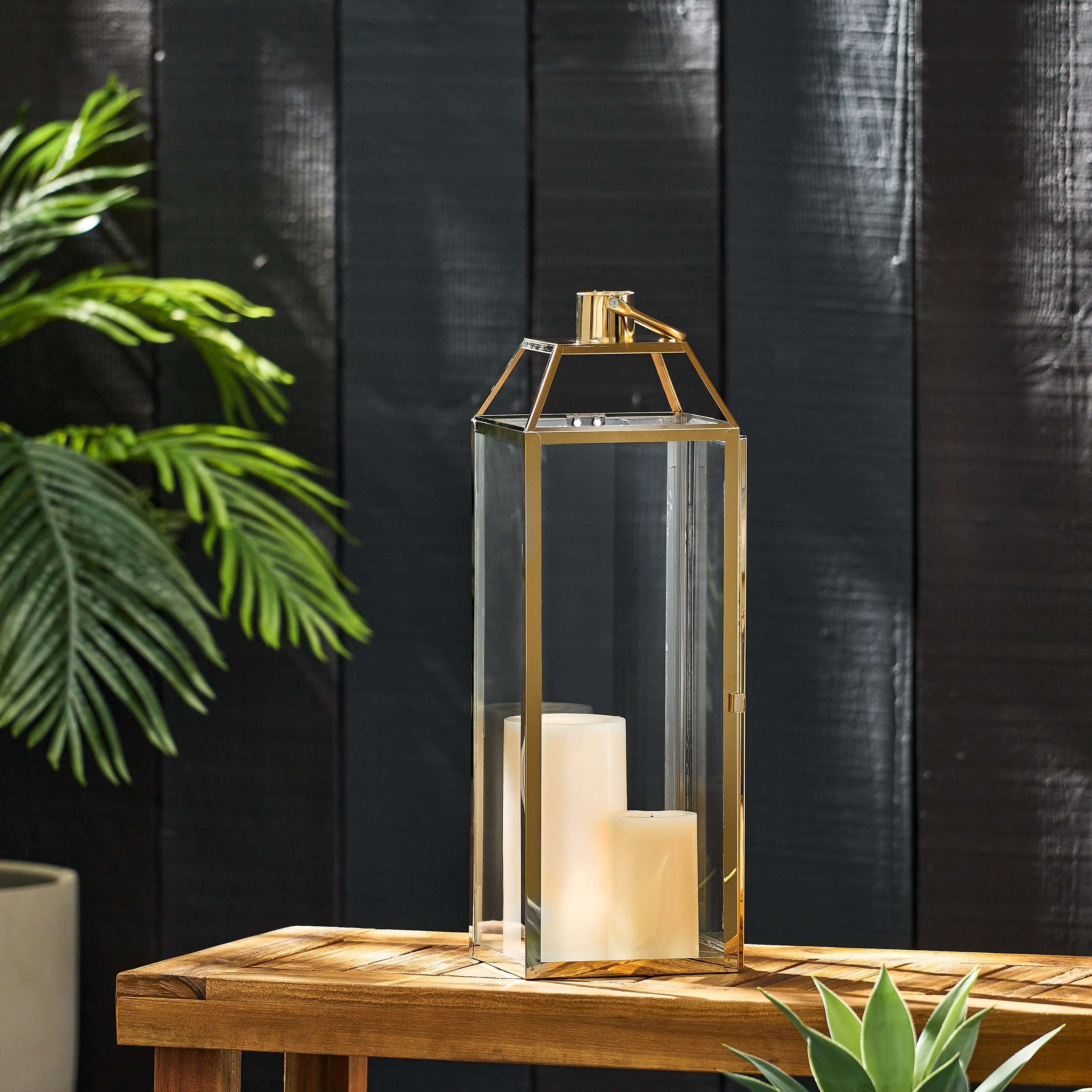 Hamel 22 Modern Stainless Steel Lantern