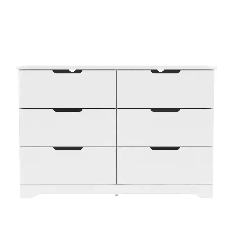 Galano 6 Drawer Dresser with Manufactured Wood Construction 47 W  15.6 D  31.7 H