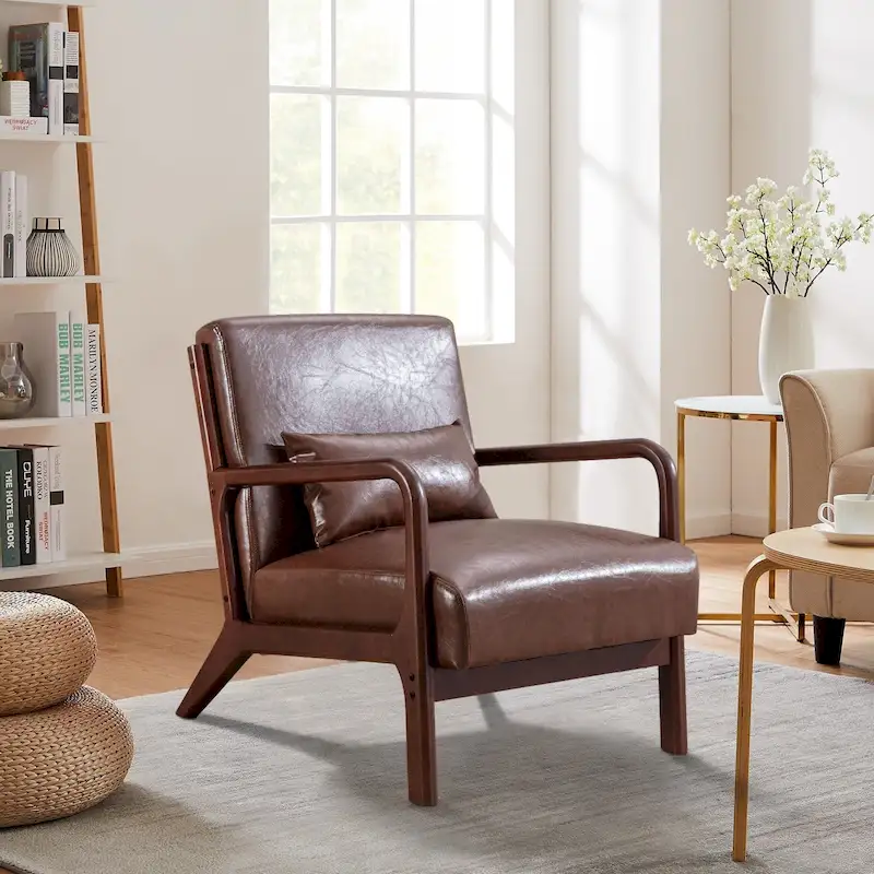 Ebello Modern Solid wood Accent Chair