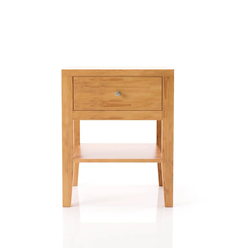 Larc Mid-Century Modern Solid Wood 1-Drawer Nightstand by Furniture of America