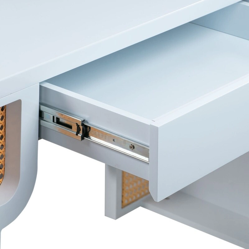 Suzie Wood and Rattan 1 Drawer Desk