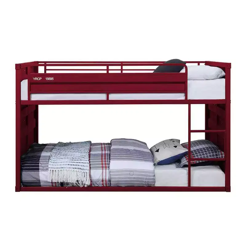 80"Twin/Twin Bunk Bed Cargo Loft and Bunk Bed Finish - Acme