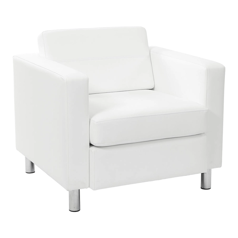 Pacific Arm Accent Chair with Chrome Legs